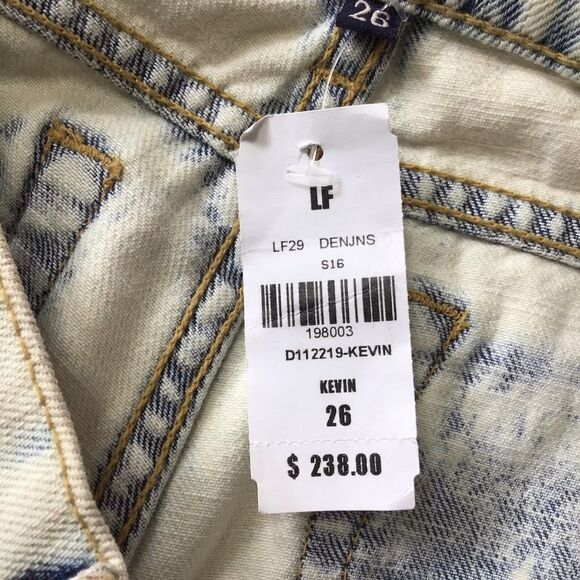 NWT Carmar cool jeans Tie dye Ecru Kevin style Ankle Ripped Destroyed raw hem 26 - Picture 7 of 13